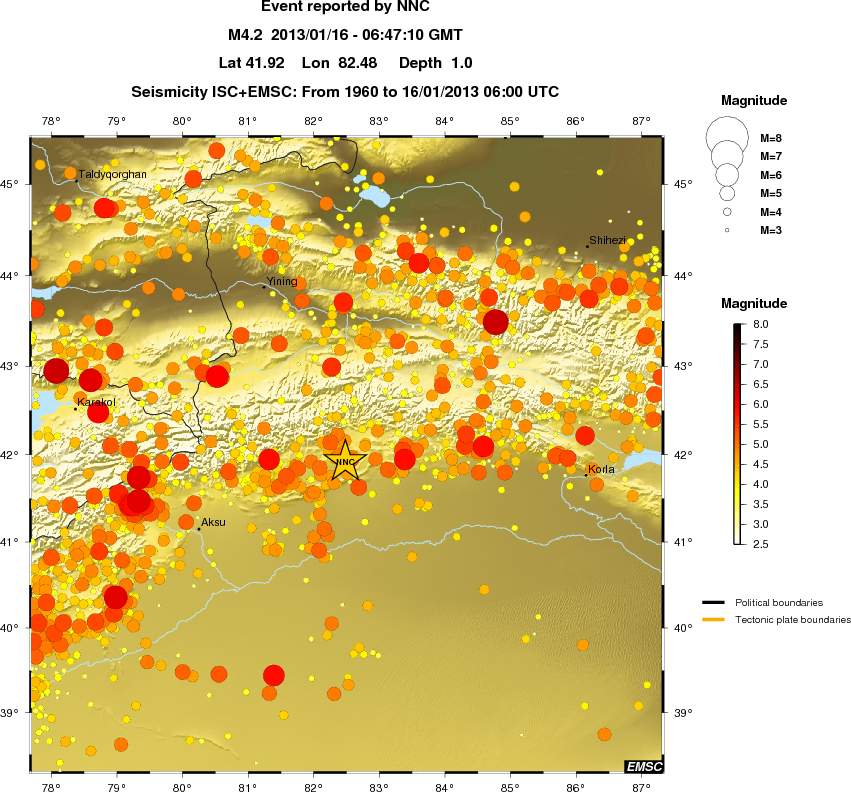 regional magnitude historical seismicity