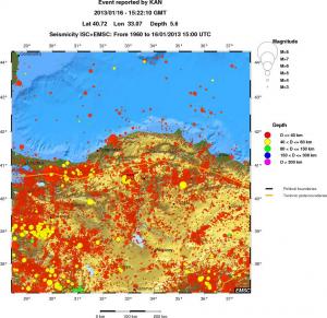 regional historical seismicity