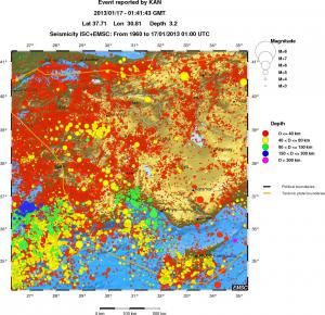 regional historical seismicity
