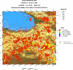 regional historical seismicity
