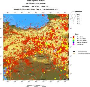 regional historical seismicity