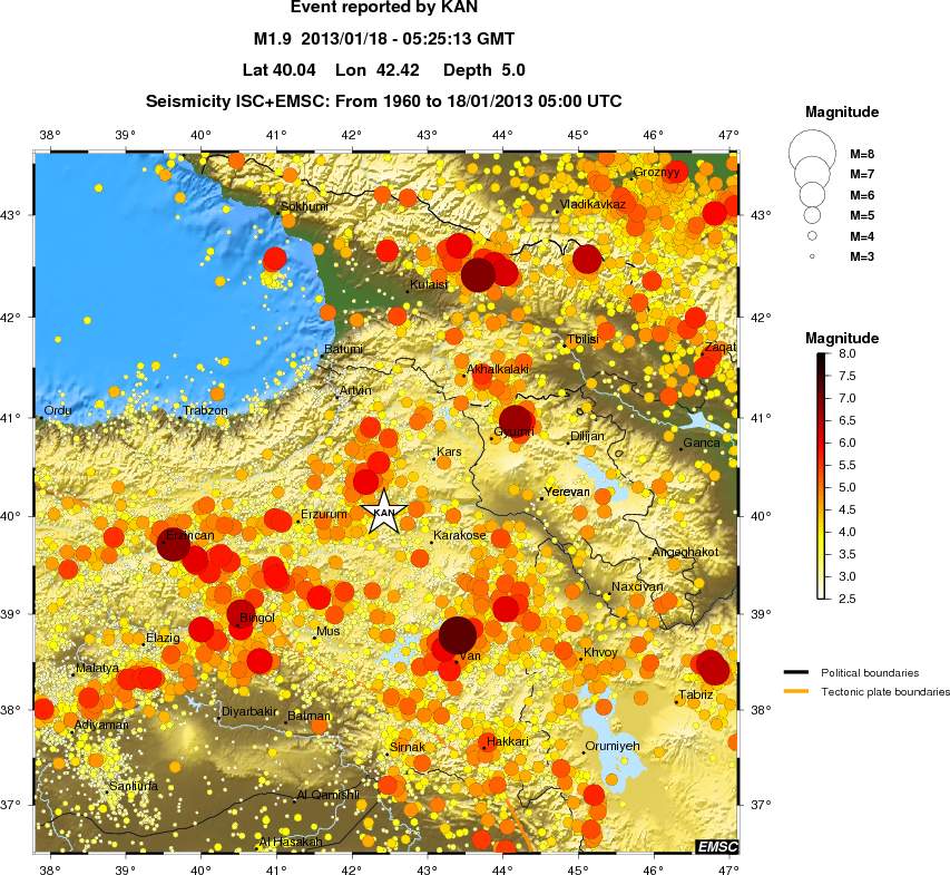 regional magnitude historical seismicity
