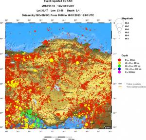 regional historical seismicity