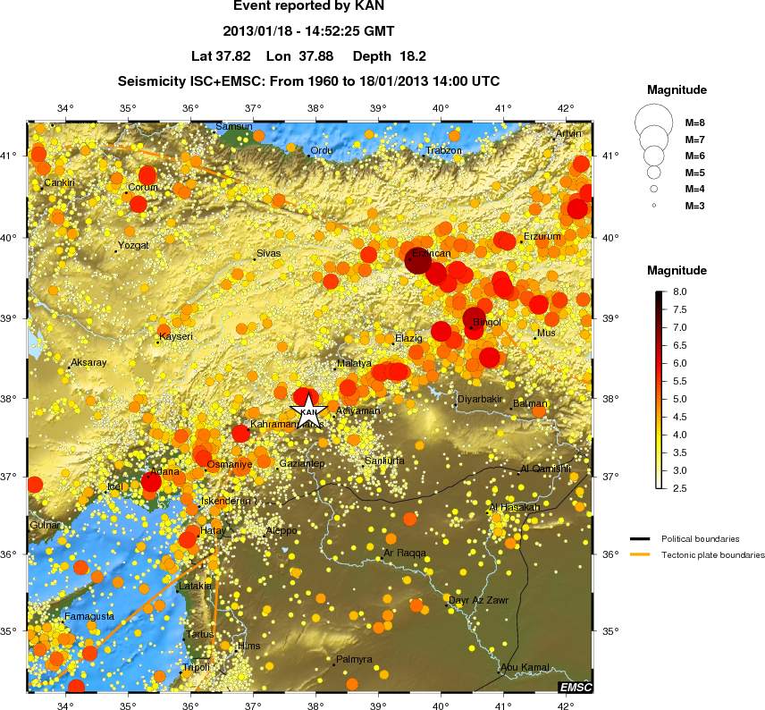 regional magnitude historical seismicity