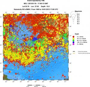 regional historical seismicity