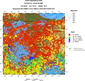 regional historical seismicity