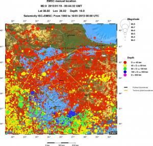 regional historical seismicity