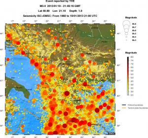 regional magnitude historical seismicity