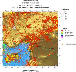 regional historical seismicity