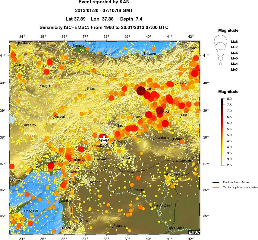 regional magnitude historical seismicity