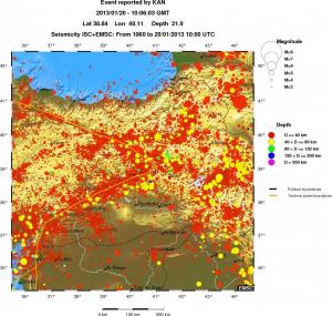 regional historical seismicity