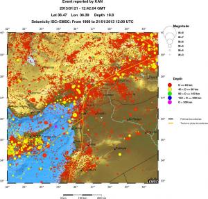 regional historical seismicity