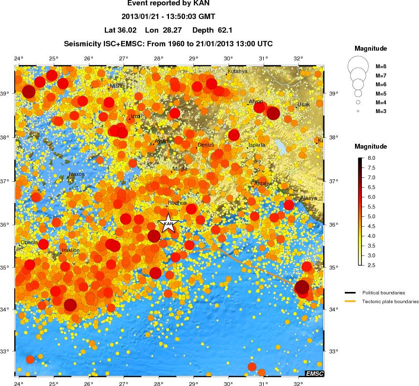regional magnitude historical seismicity