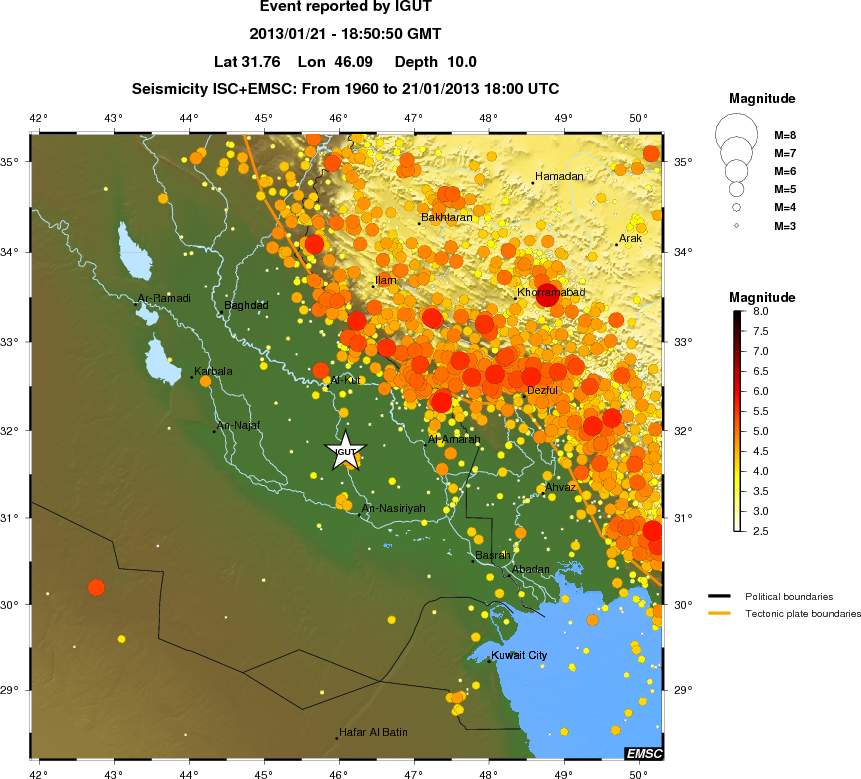 regional magnitude historical seismicity