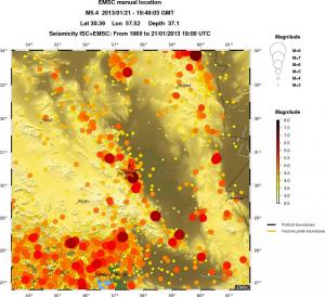 regional magnitude historical seismicity