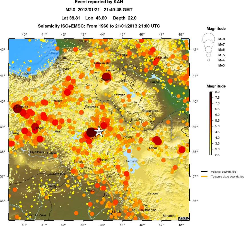 regional magnitude historical seismicity