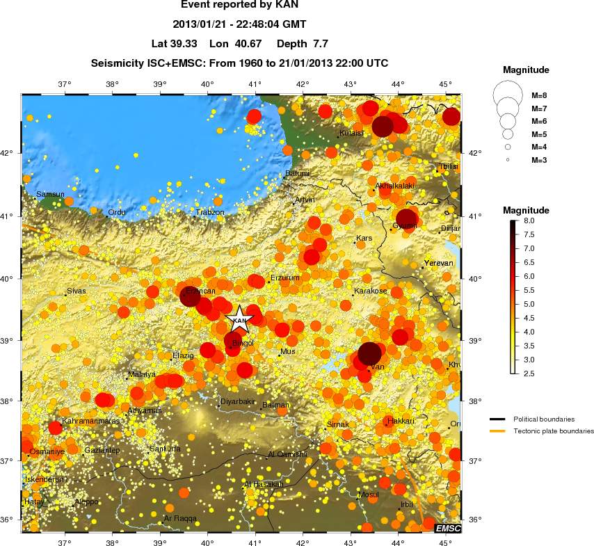 regional magnitude historical seismicity