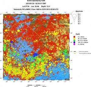 regional historical seismicity