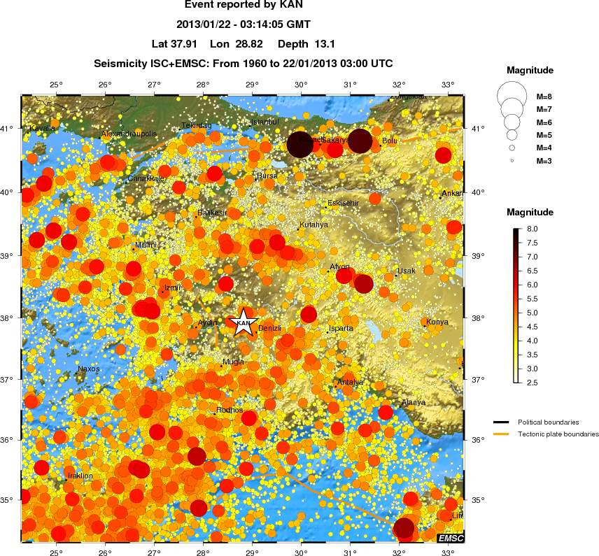regional magnitude historical seismicity