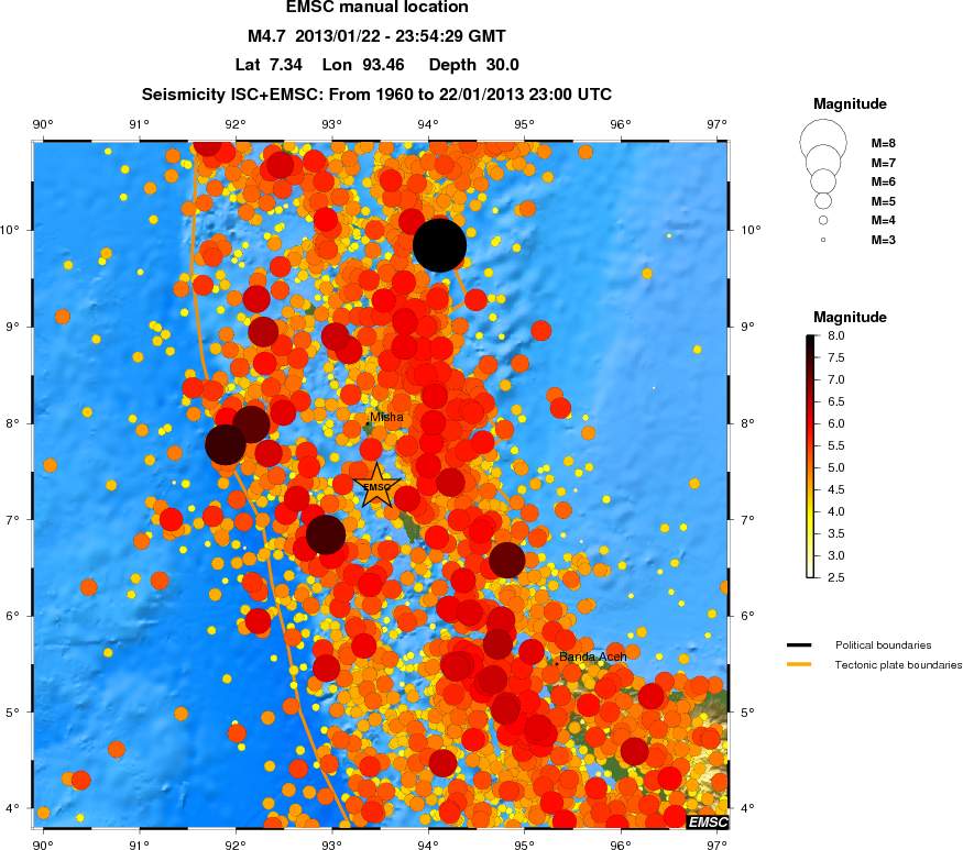 regional magnitude historical seismicity