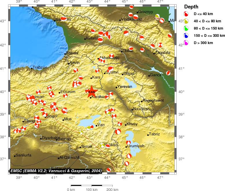Regional moment Tensor