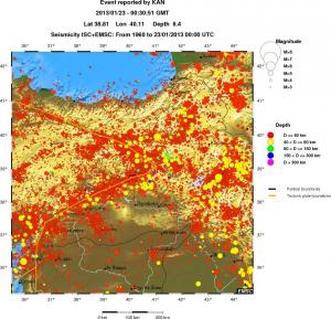 regional historical seismicity