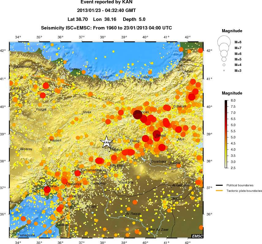 regional magnitude historical seismicity