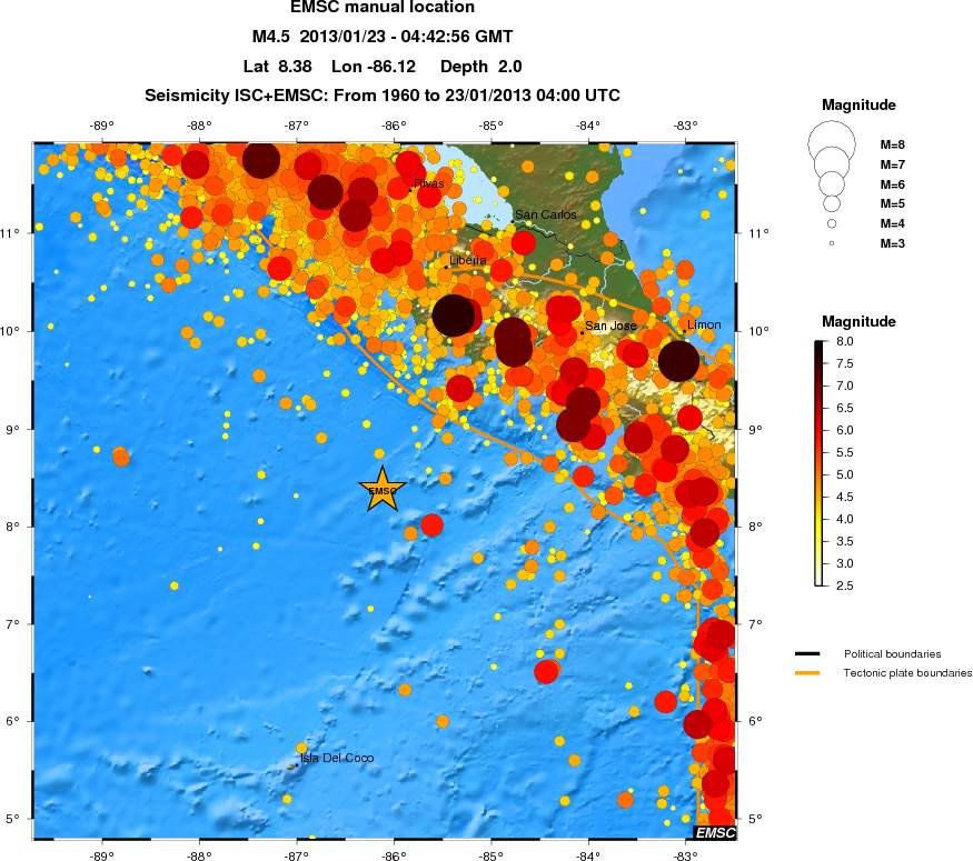 regional magnitude historical seismicity