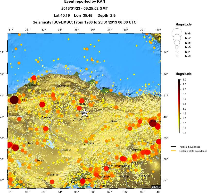 regional magnitude historical seismicity