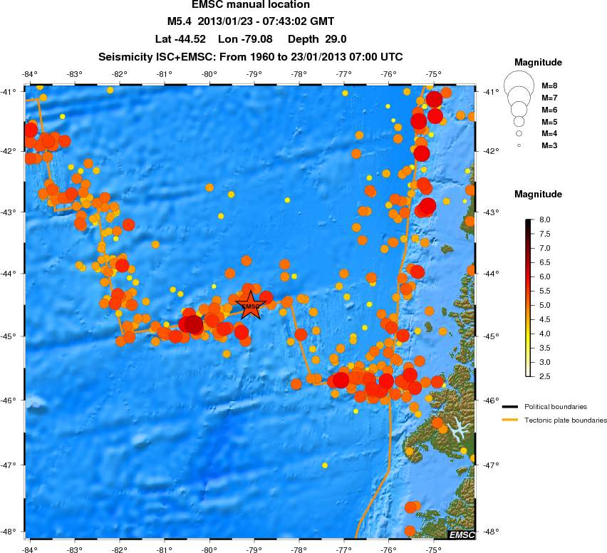 regional magnitude historical seismicity