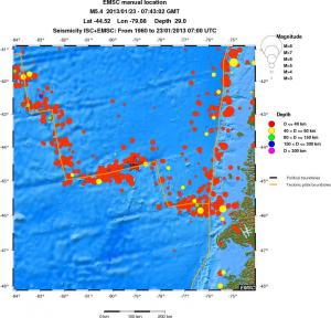 regional historical seismicity