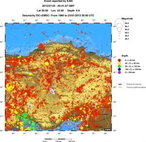 regional historical seismicity