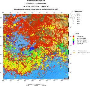 regional historical seismicity