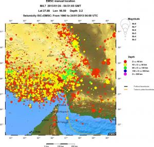 regional historical seismicity