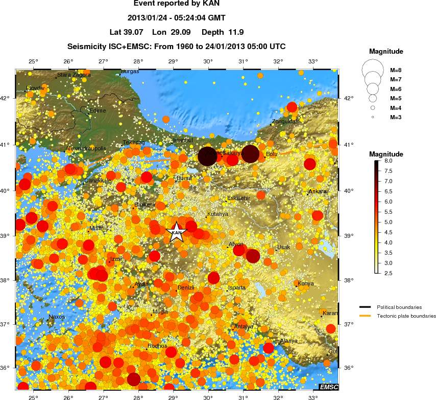 regional magnitude historical seismicity