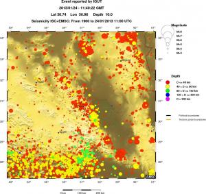 regional historical seismicity