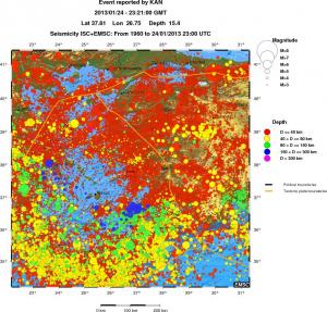 regional historical seismicity