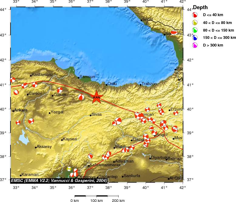Regional moment Tensor