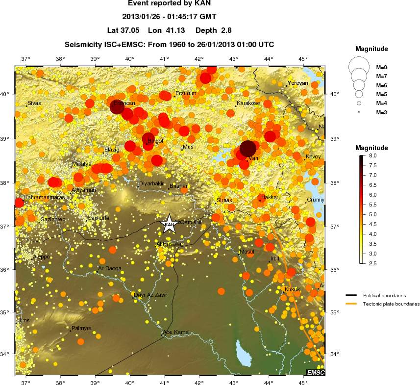 regional magnitude historical seismicity