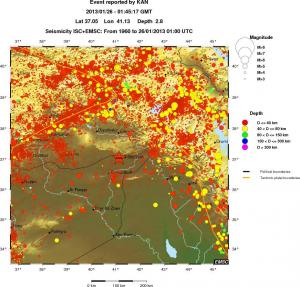 regional historical seismicity