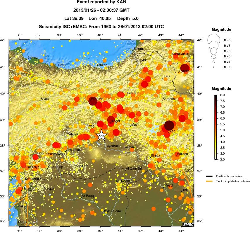 regional magnitude historical seismicity