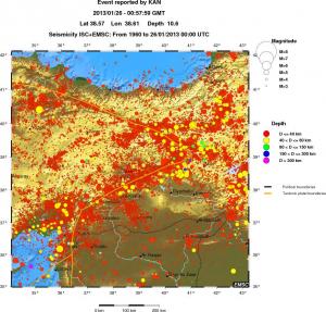 regional historical seismicity