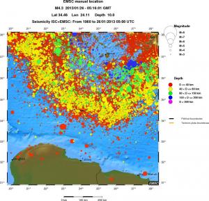 regional historical seismicity