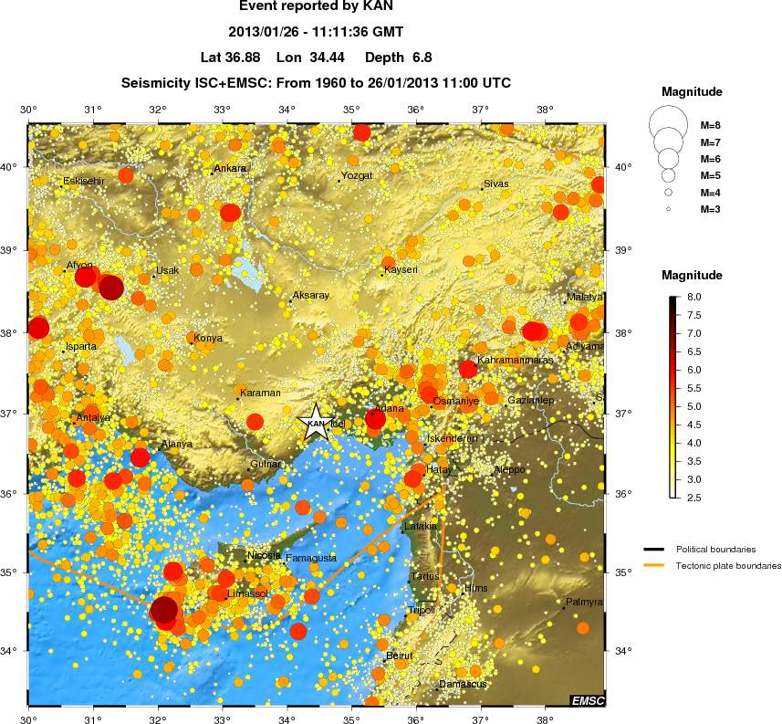 regional magnitude historical seismicity