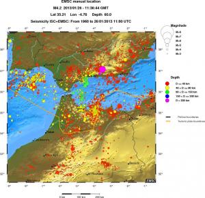 regional historical seismicity