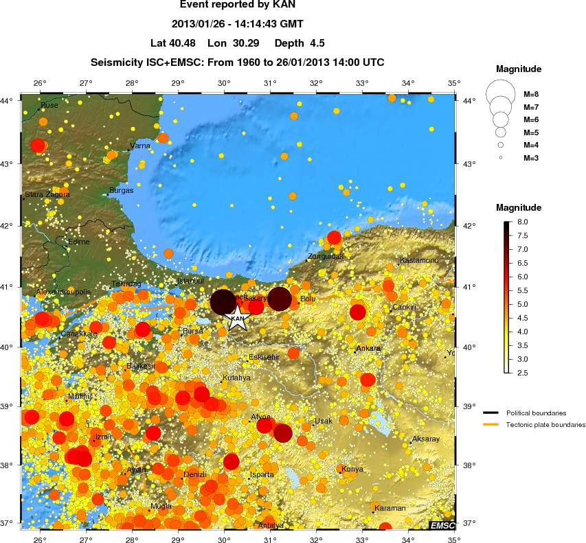 regional magnitude historical seismicity