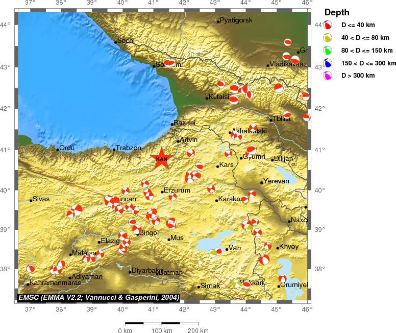 Regional moment Tensor