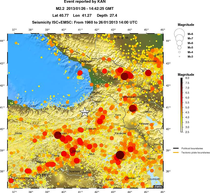 regional magnitude historical seismicity