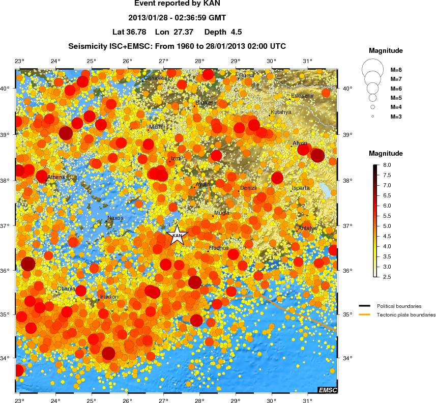 regional magnitude historical seismicity