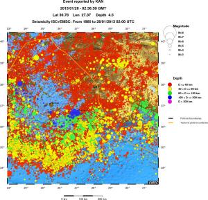 regional historical seismicity
